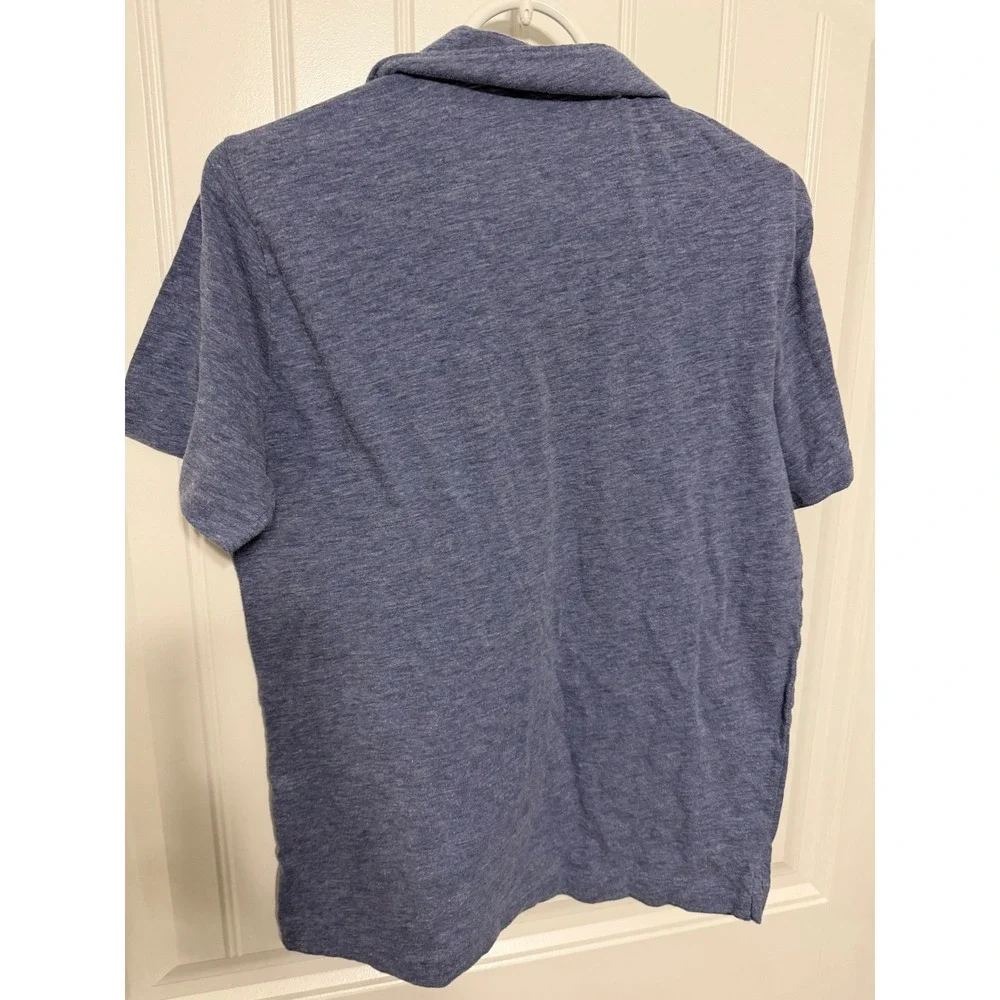Banana Republic Polo Shirt Mens Size M Blue Heathered Short Sleeve Vintage Style